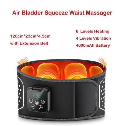 Electric Inflatable Air Pressure Belt New Upgrade Sideway Extrusion Lumbar Traction Waist Support Massager Relaxation