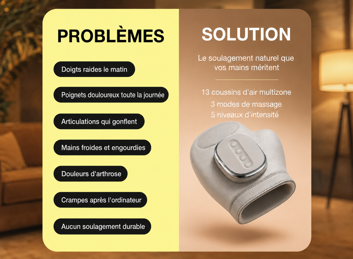 Masseur Chauffant pour les Mains Kinovia™ — Arthrose & Douleurs Articulaire