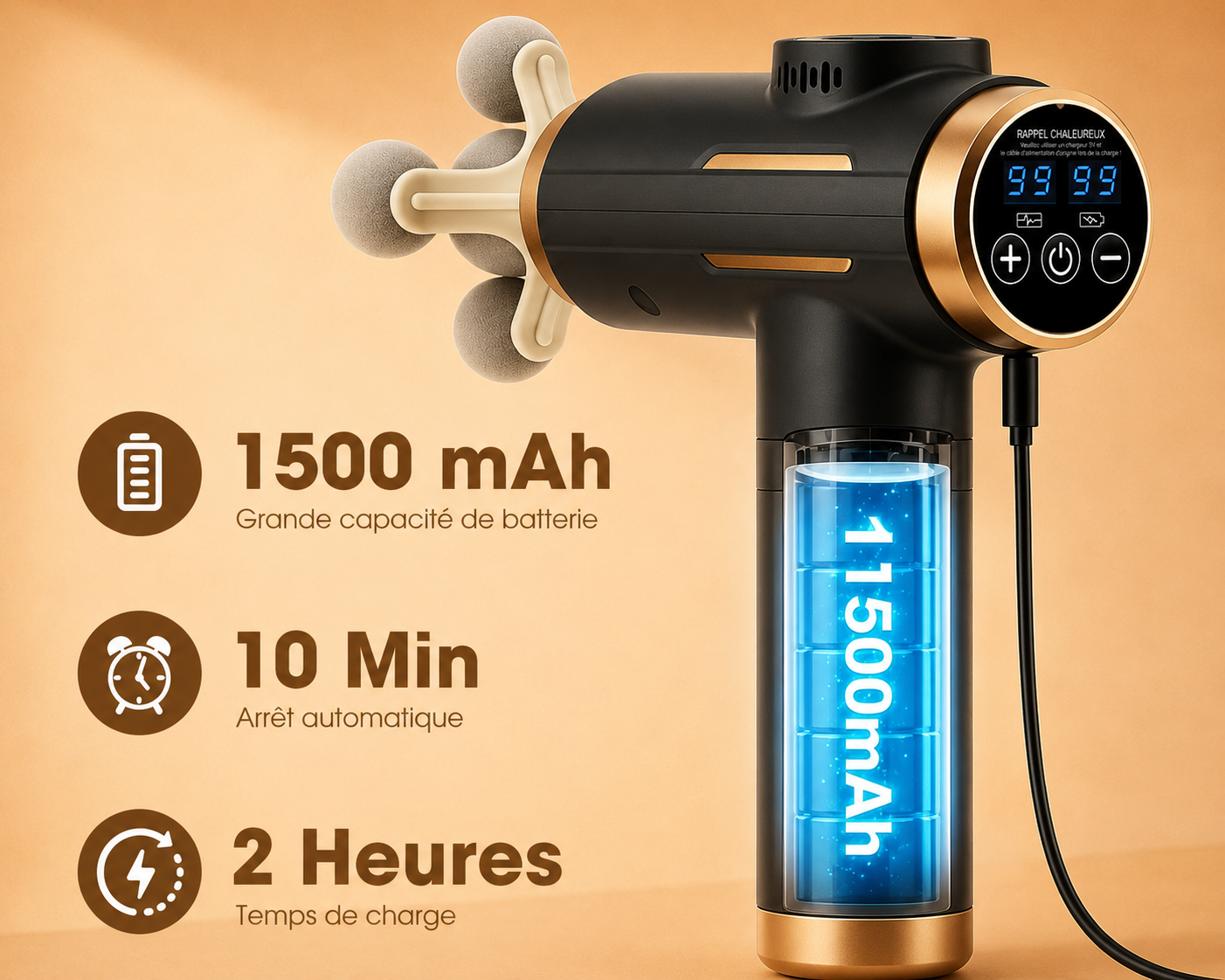 Pistolet de Massage Kinovia™ — Soulagez chaque tension